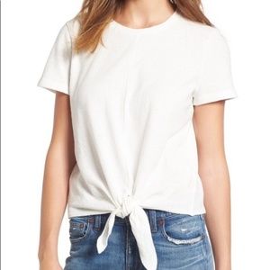 EUC madewell crêpe front tie top